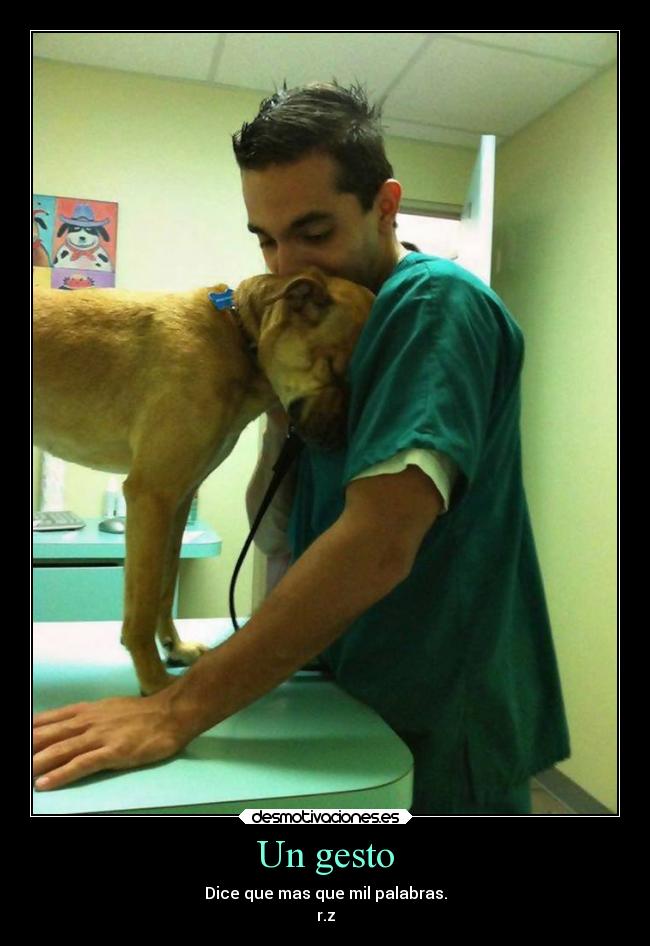 Un gesto - Dice que mas que mil palabras.
r.z