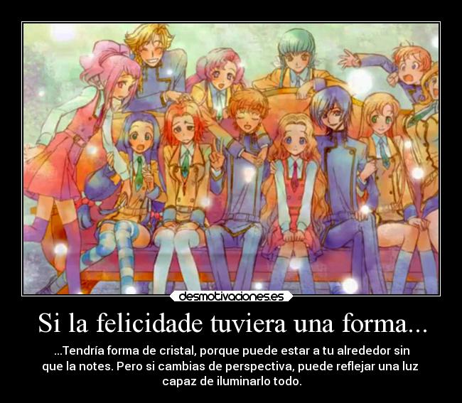 carteles anime amistad felicidad codegeass desmotivaciones