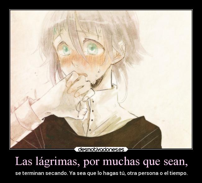 Las lágrimas, por muchas que sean, - 