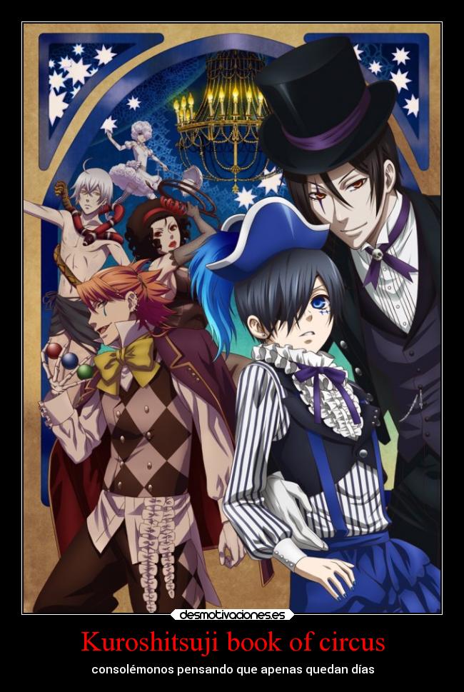Kuroshitsuji book of circus - consolémonos pensando que apenas quedan días