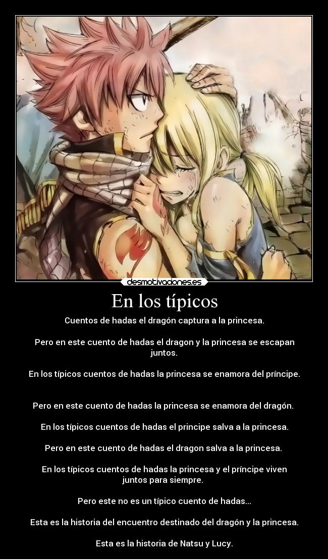 carteles anime fairy tail natsu lucy nalu desmotivaciones