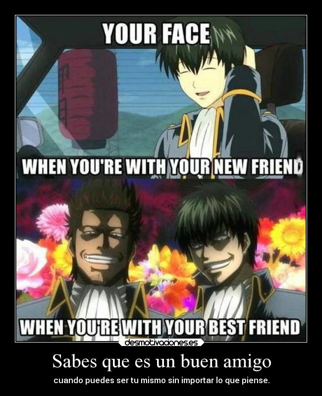 Sabes que es un buen amigo - cuando puedes ser tu mismo sin importar lo que piense.