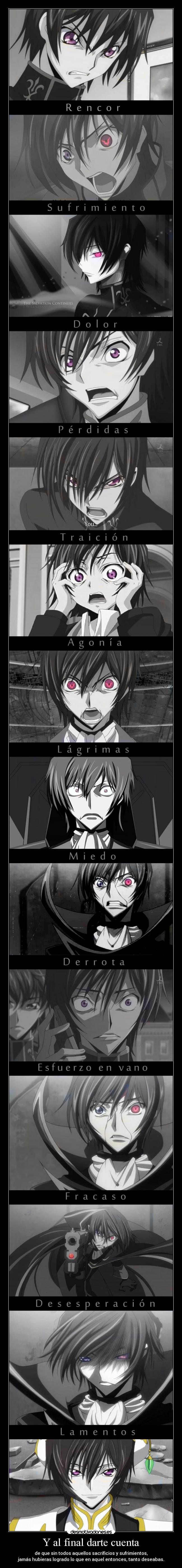 carteles anime lelouch codegeass jesshellscythe desmotivaciones
