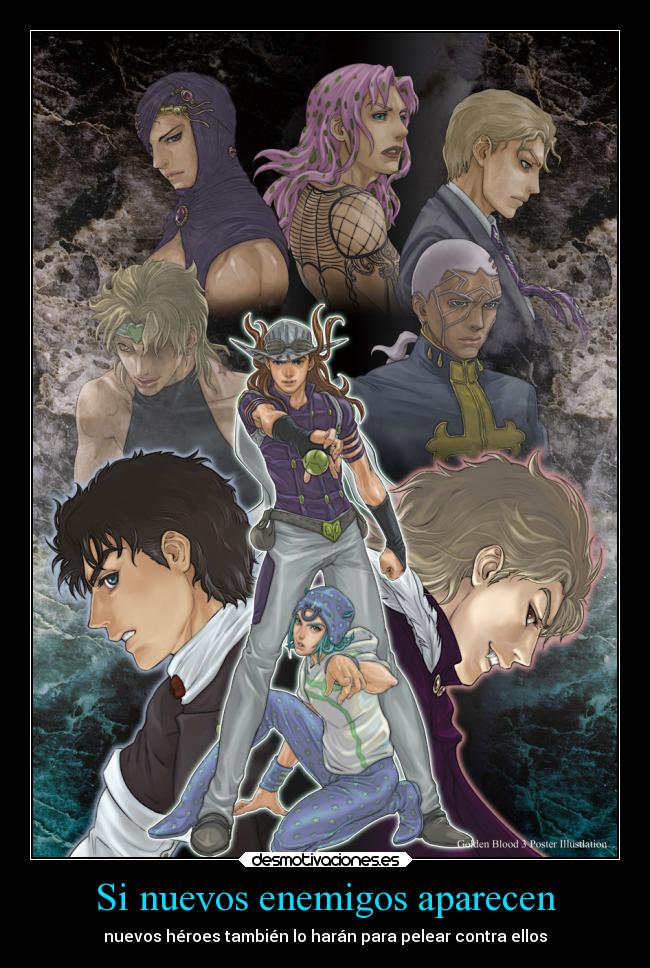 carteles anime manga jojo steel ball run johnny joestar desmotivaciones