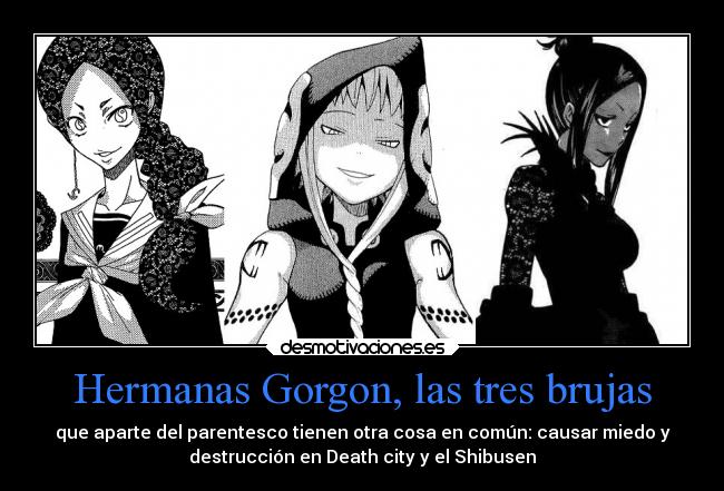 Hermanas Gorgon, las tres brujas -