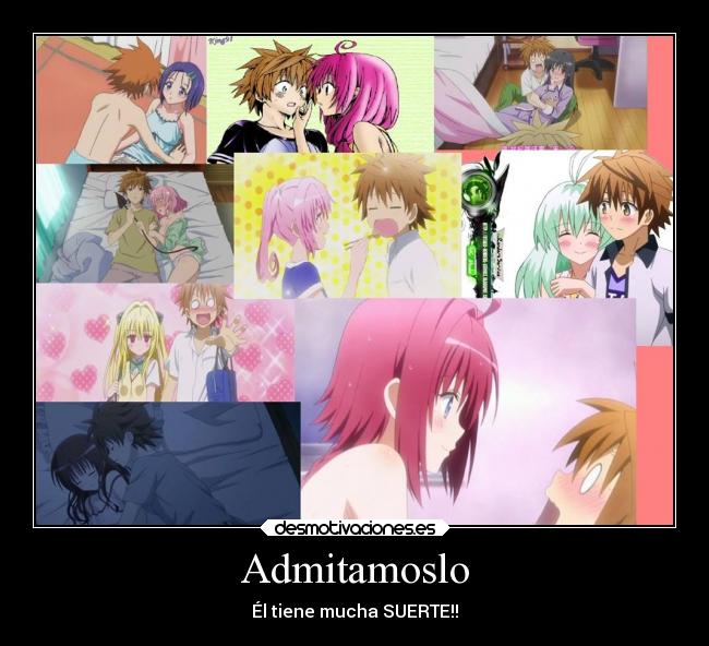 carteles anime toloveru toloverudarkness lala satalin deviluke momo nana mea kurosaki yami konjiki run rito desmotivaciones