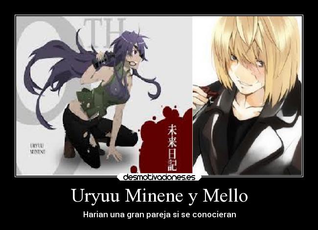 carteles anime uryuu minene mello parejas desmotivaciones