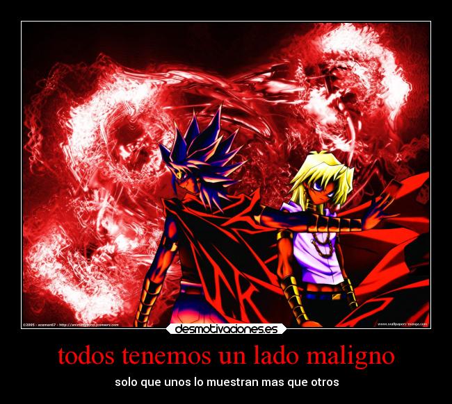 carteles anime yugioh maldad oscuridad desmotivaciones