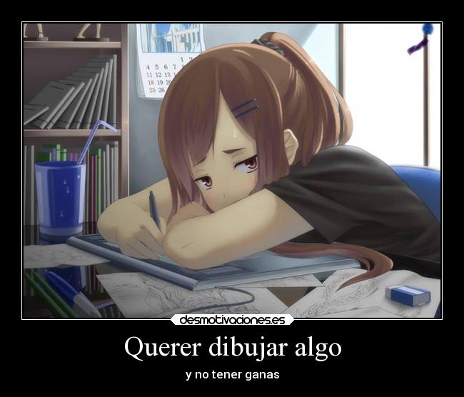 Querer dibujar algo -