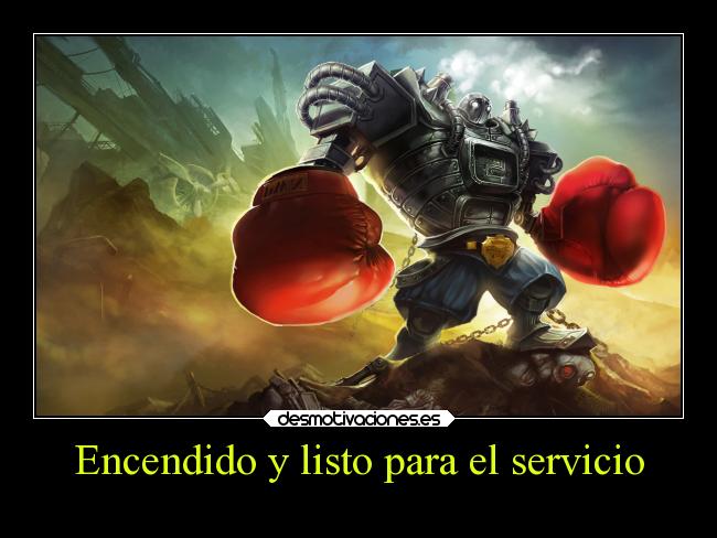 Encendido y listo para el servicio -