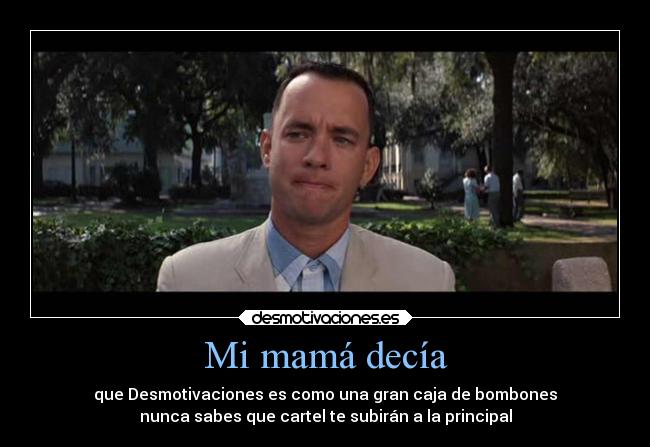 carteles cine forrest gump caja bombones desmotivaciones
