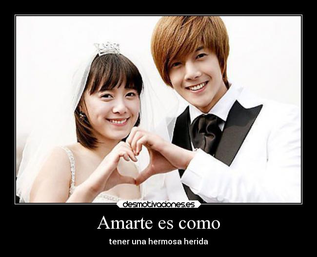 Amarte es como - tener una hermosa herida