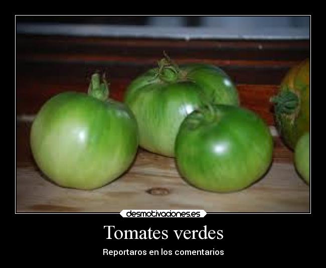 Tomates verdes - Reportaros en los comentarios