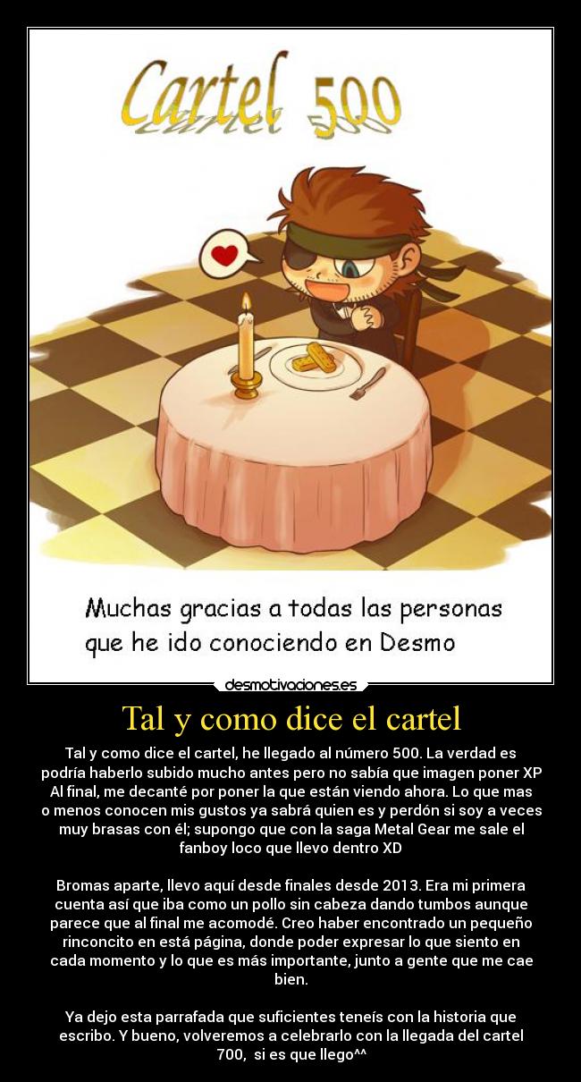 Tal y como dice el cartel -