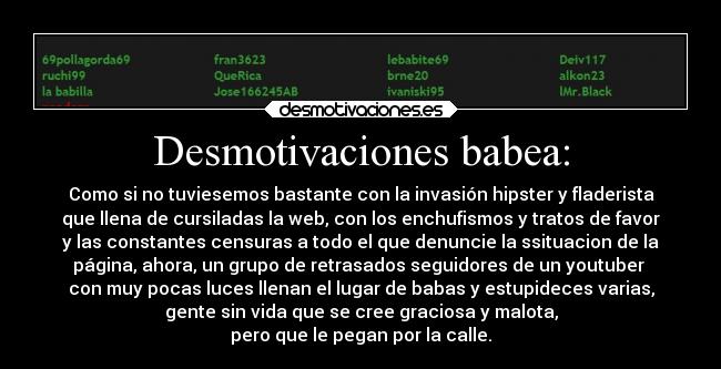 Desmotivaciones babea: - 