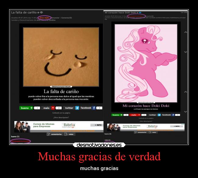 Muchas gracias de verdad - muchas gracias