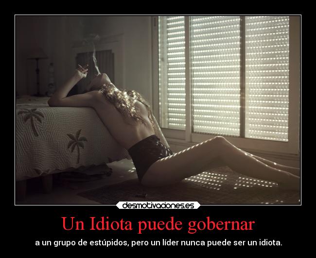 Un Idiota puede gobernar -
