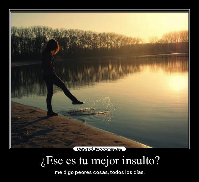 ¿Ese es tu mejor insulto? -