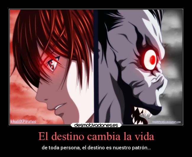 El destino cambia la vida - de toda persona, el destino es nuestro patrón...