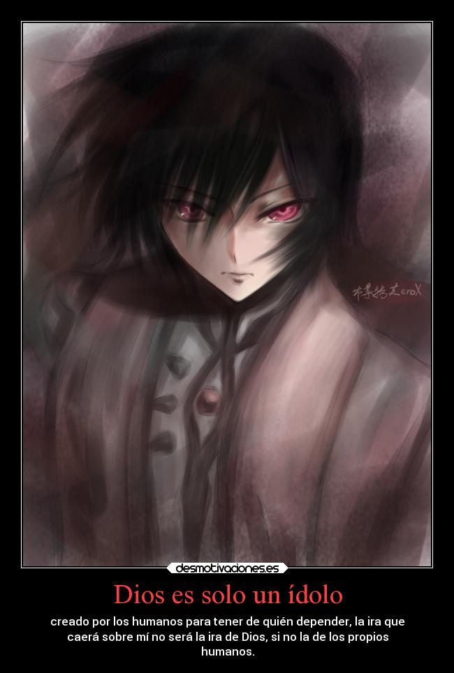 carteles dios anime codegeass leluoch desmotivaciones