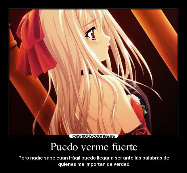 Puedo verme fuerte -