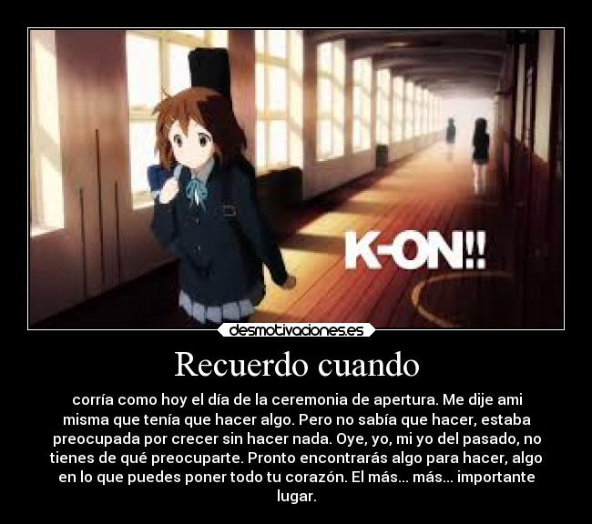 carteles escuela anime recuerdos kon yui banda desmotivaciones