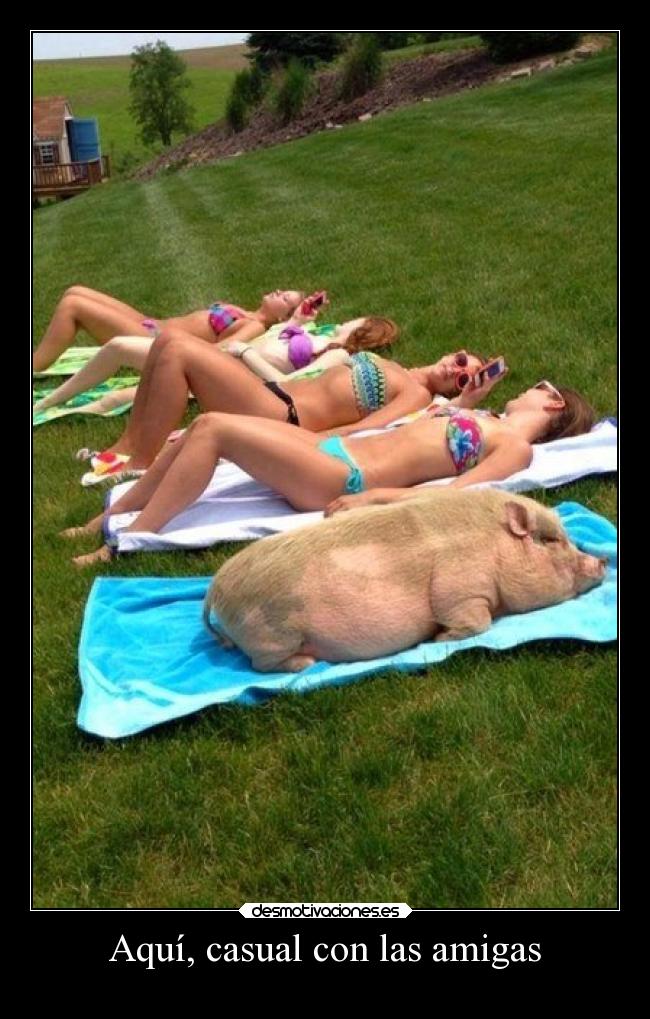 Aquí, casual con las amigas - 