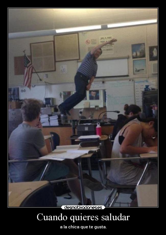 Cuando quieres saludar -