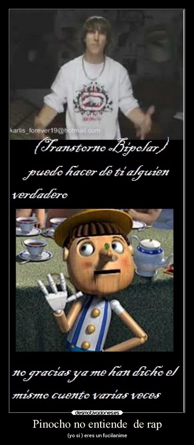 Pinocho no entiende de rap -