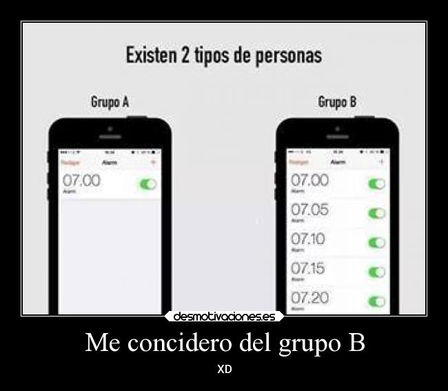 Me concidero del grupo B - XD