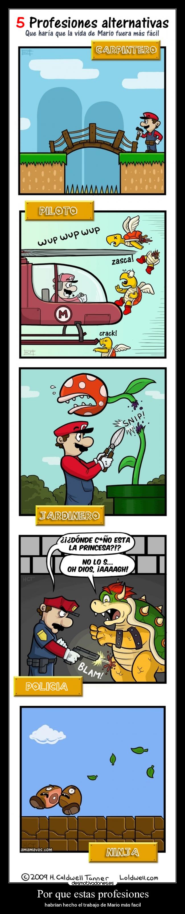 Por que estas profesiones - habrían hecho el trabajo de Mario más facil