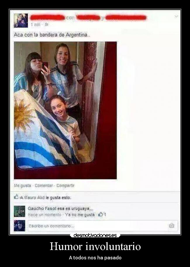 carteles humor humor futbol gracioso chicas uruguay argentina bandera desmotivaciones