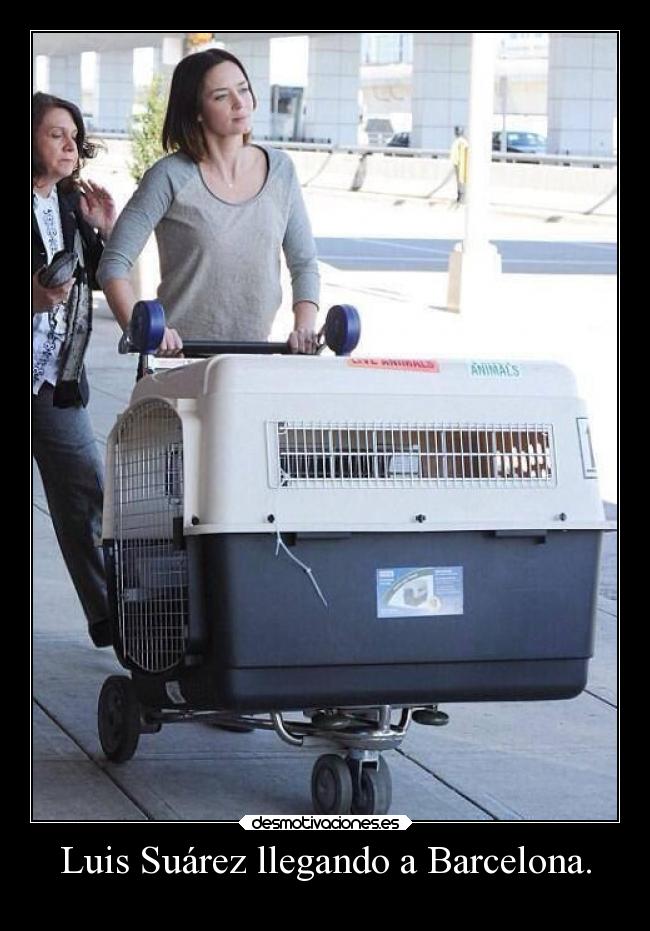 Luis Suárez llegando a Barcelona. - 