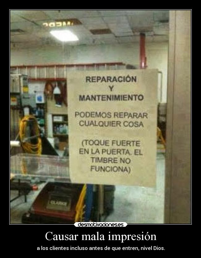 Causar mala impresión - 