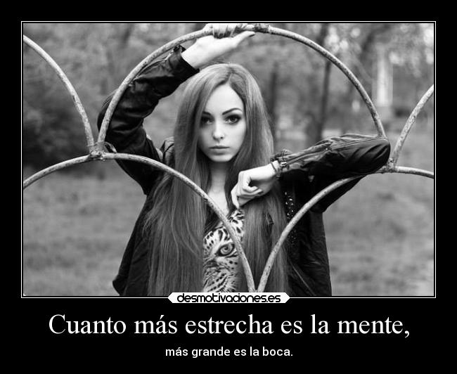 Cuanto más estrecha es la mente, - más grande es la boca.