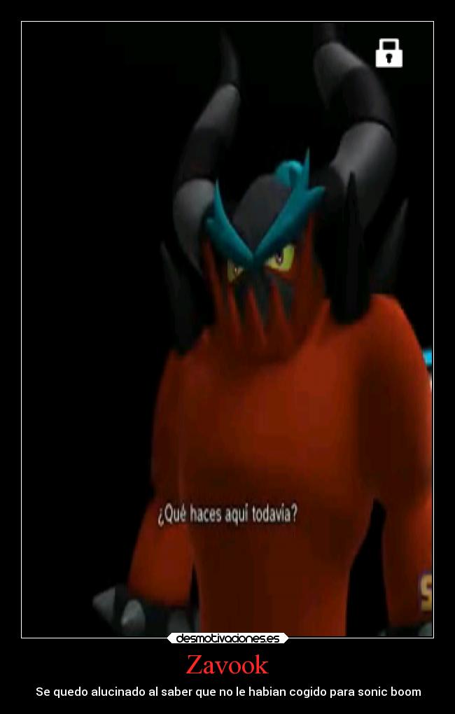 Zavook - Se quedo alucinado al saber que no le habian cogido para sonic boom