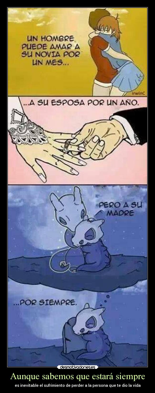 carteles infancia tristeza llorar madre muerte vida amor pokemon devilbrigade adios cubone marowak uchihanai desmotivaciones