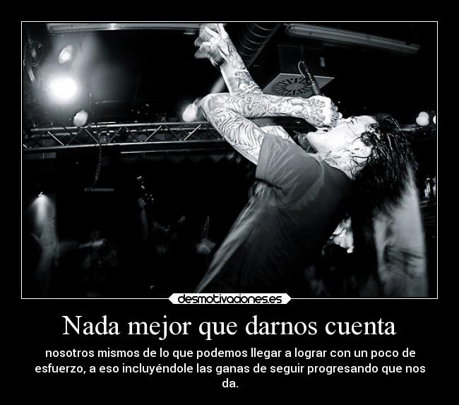 Nada mejor que darnos cuenta -