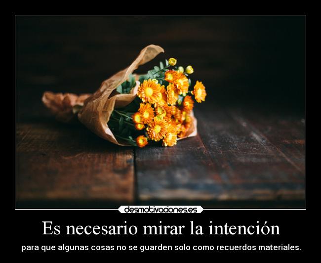 Es necesario mirar la intención - 