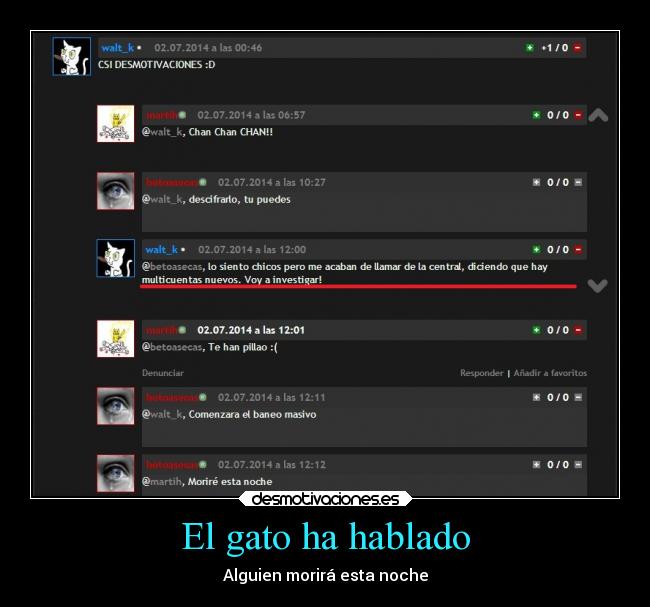 El gato ha hablado -