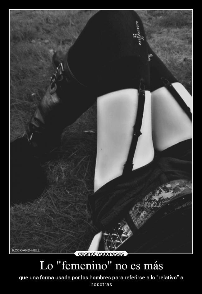 Lo femenino no es más -