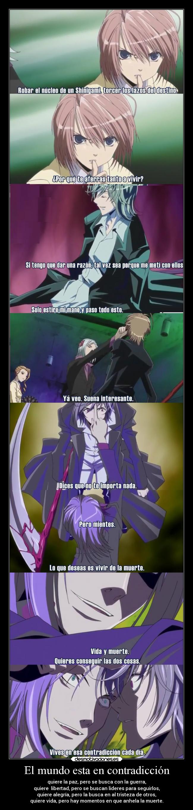 El mundo esta en contradicción -