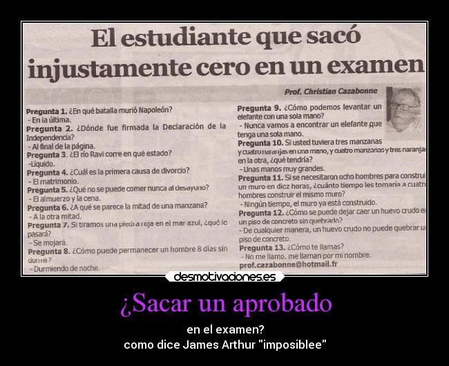 carteles musica james arthur desmotivaciones