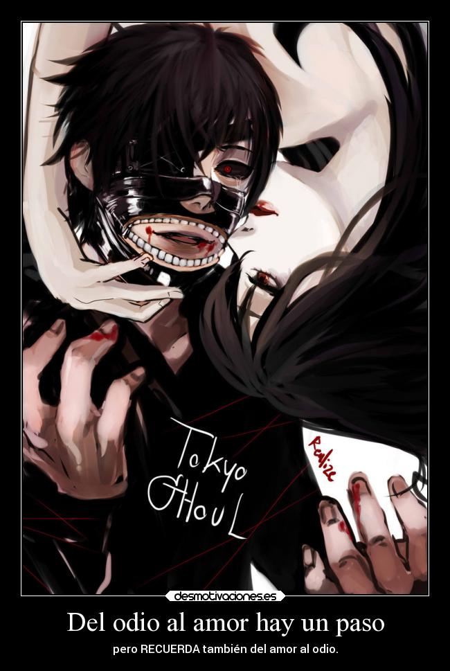 Del odio al amor hay un paso - pero RECUERDA también del amor al odio.