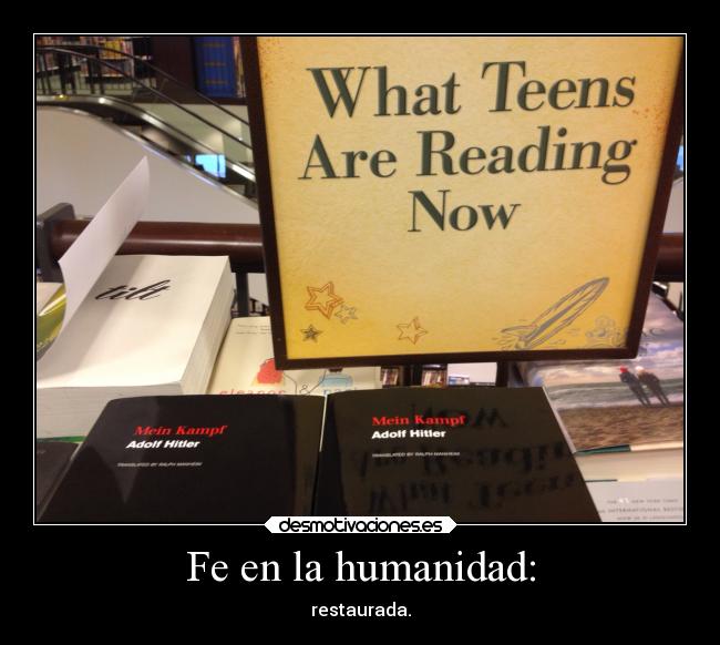 Fe en la humanidad: - restaurada.