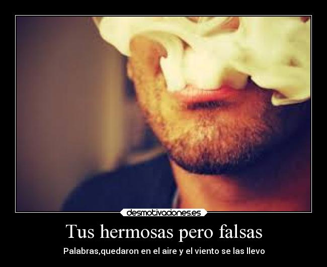 Tus hermosas pero falsas - Palabras,quedaron en el aire y el viento se las llevo