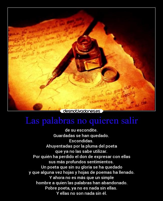 Las palabras no quieren salir -