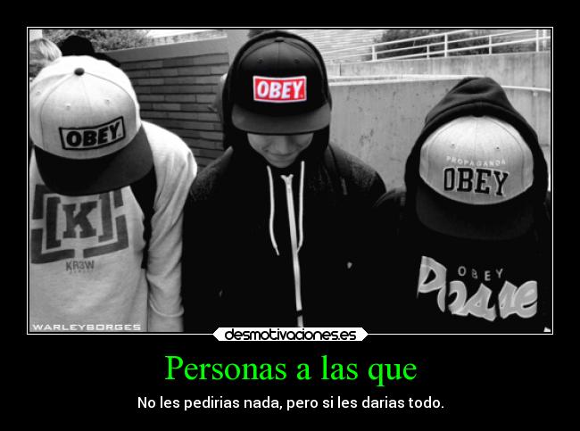 Personas a las que -