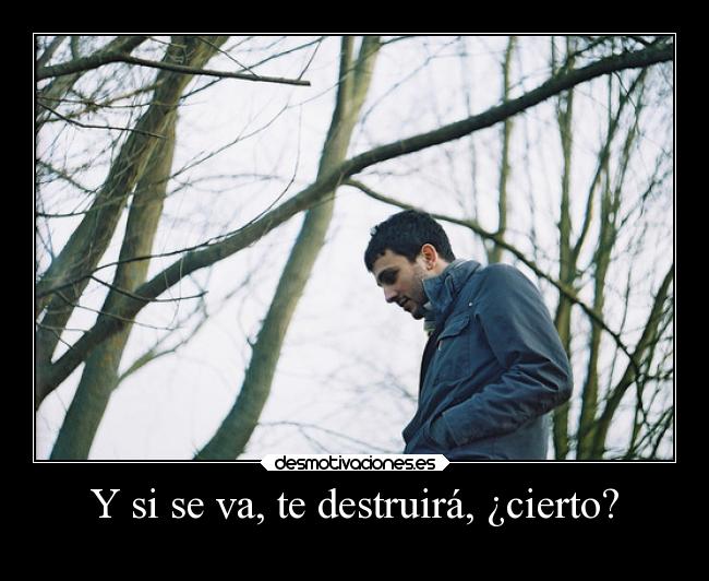 Y si se va, te destruirá, ¿cierto? -