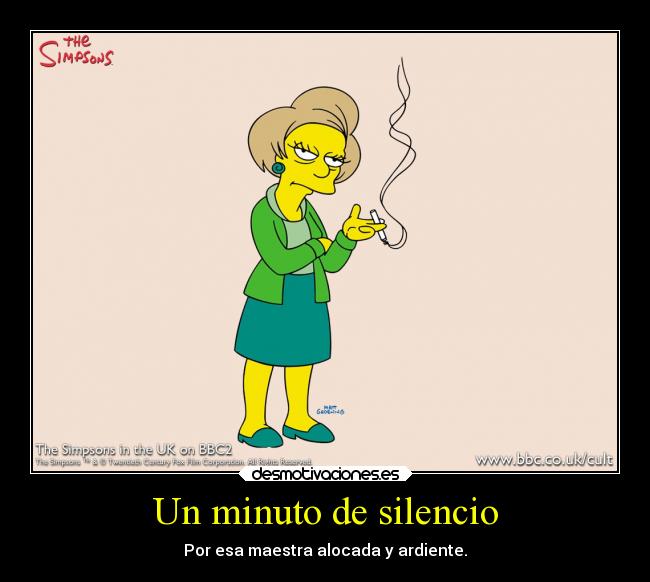 carteles silencio dolor sexo mujer llorar tristeza muerte simpsons maestra television desmotivaciones